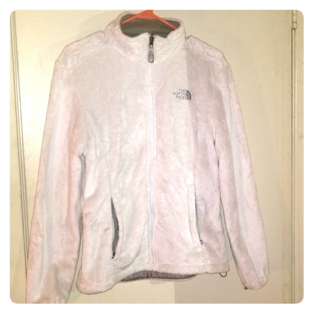 The north face fleece jacket white medium